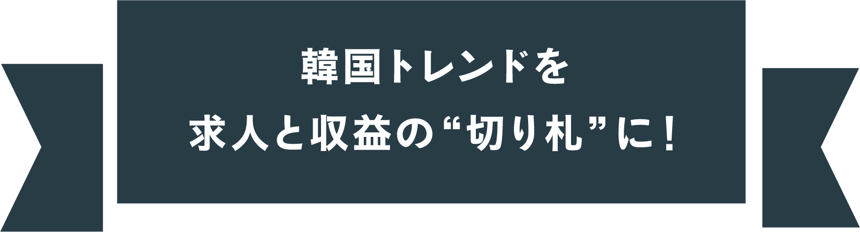 韓国トレンドを、求人と収益の切り札に!