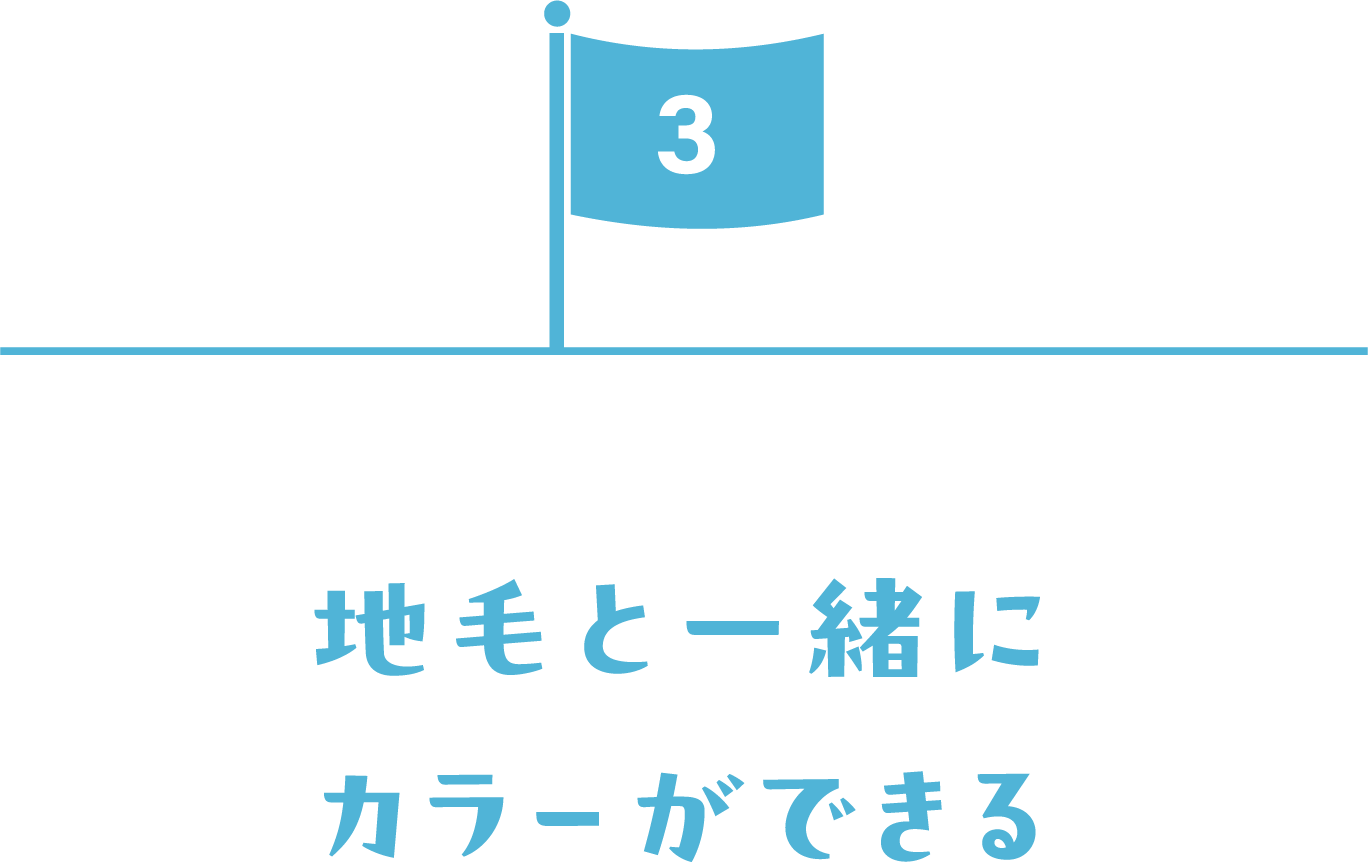 羽エクステは地毛と一緒にカラーができる。